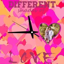 Different shades of Love - Zegar z Twoim zdjęciem